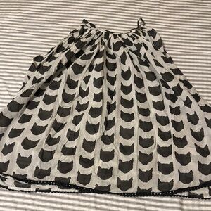 Anthropologie Porridge Black and White Cat Print Top